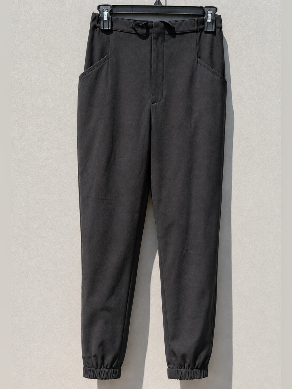 Elodie Drawstring Black Jogger Pants
